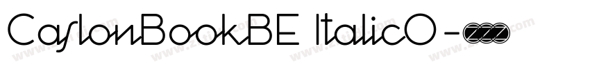 CaslonBookBE ItalicO字体转换